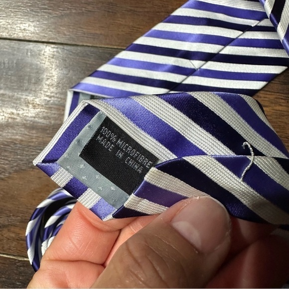 VTG Puccini Striped Microfiber Tie - Picture 3 of 3